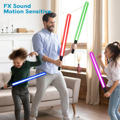 Witmur extendable light sabers reach 16.9 to 31.9 inches for versatile play
