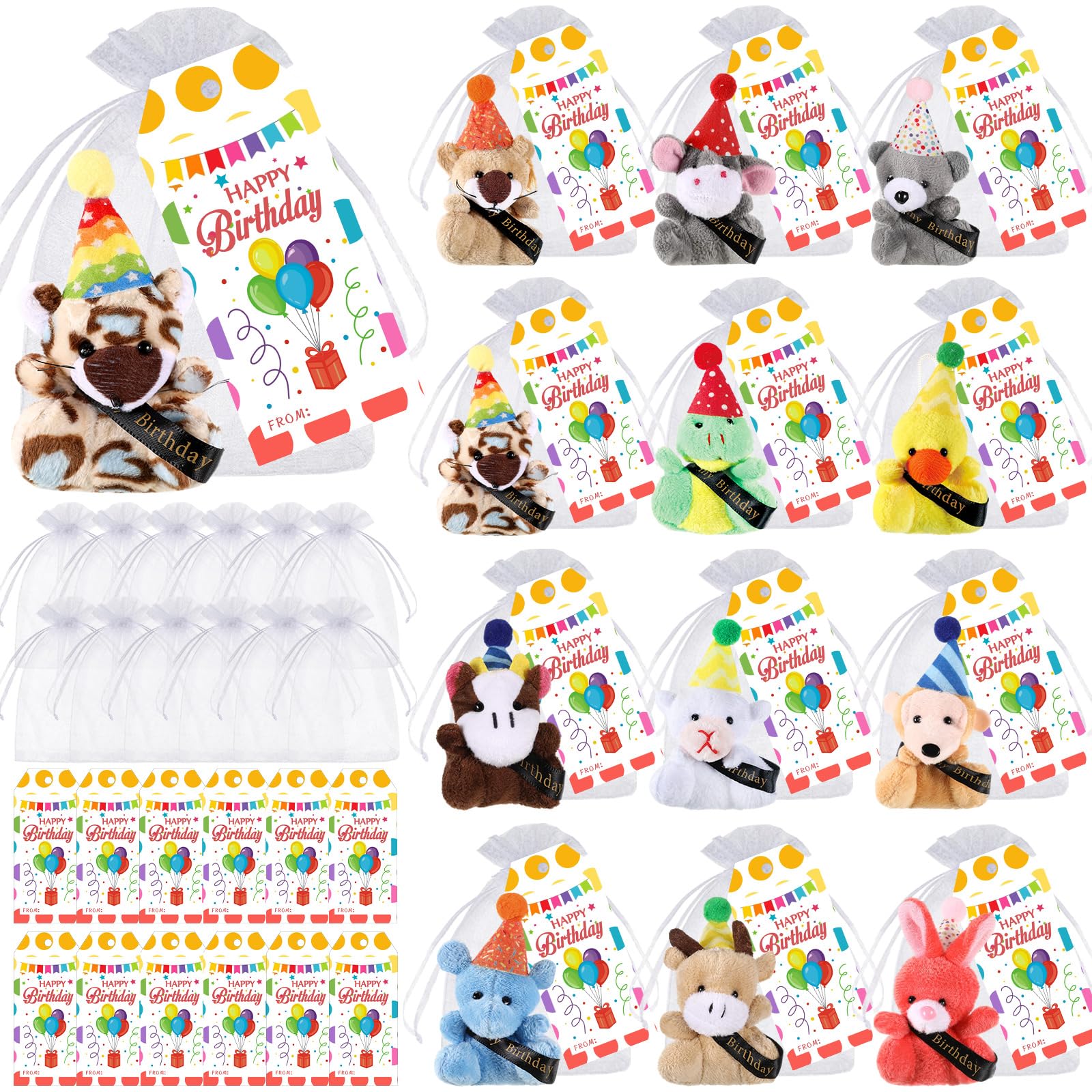 Wiwiqing birthday plush with 12 styles; ideal party favors for celebrations