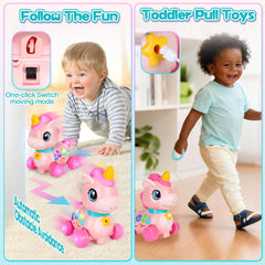 Toy moving with lights encouraging crawling and exploration by WixbFyn.