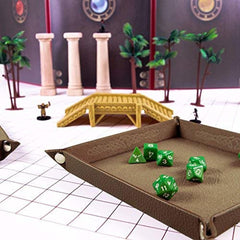 Wiz Dice folding tray on table during gameplay
