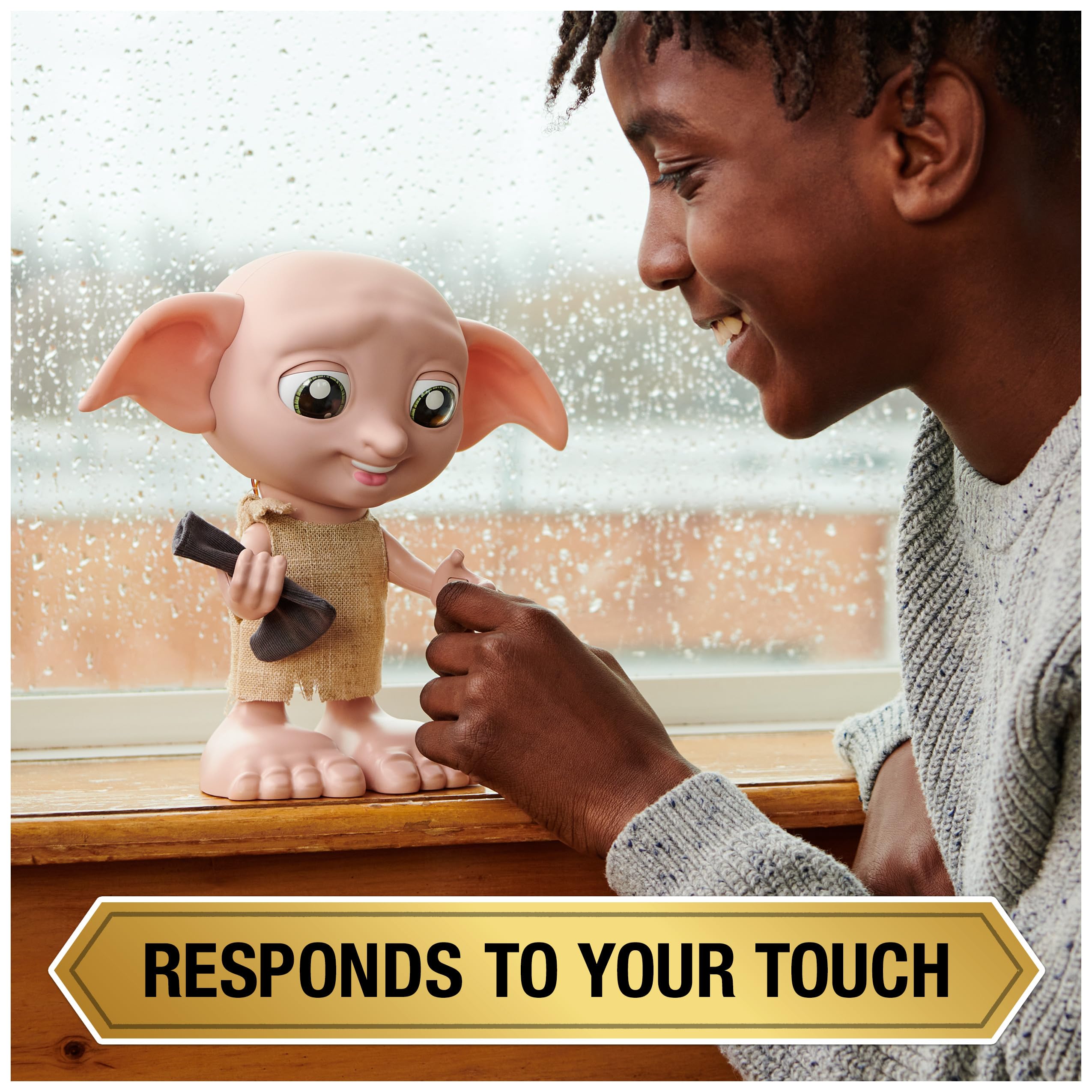Wizarding World Dobby batteries included for immediate action and play.