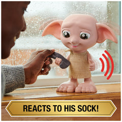 Wizarding World Dobby hand squeeze activates new phrases and movement.