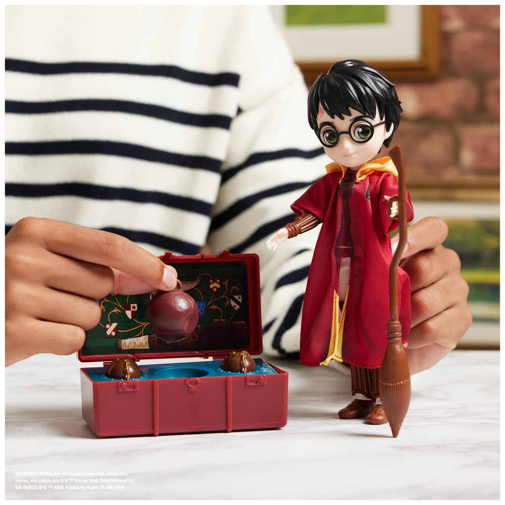 Wizarding World Harry Potter doll with Quidditch robes ready for adventures