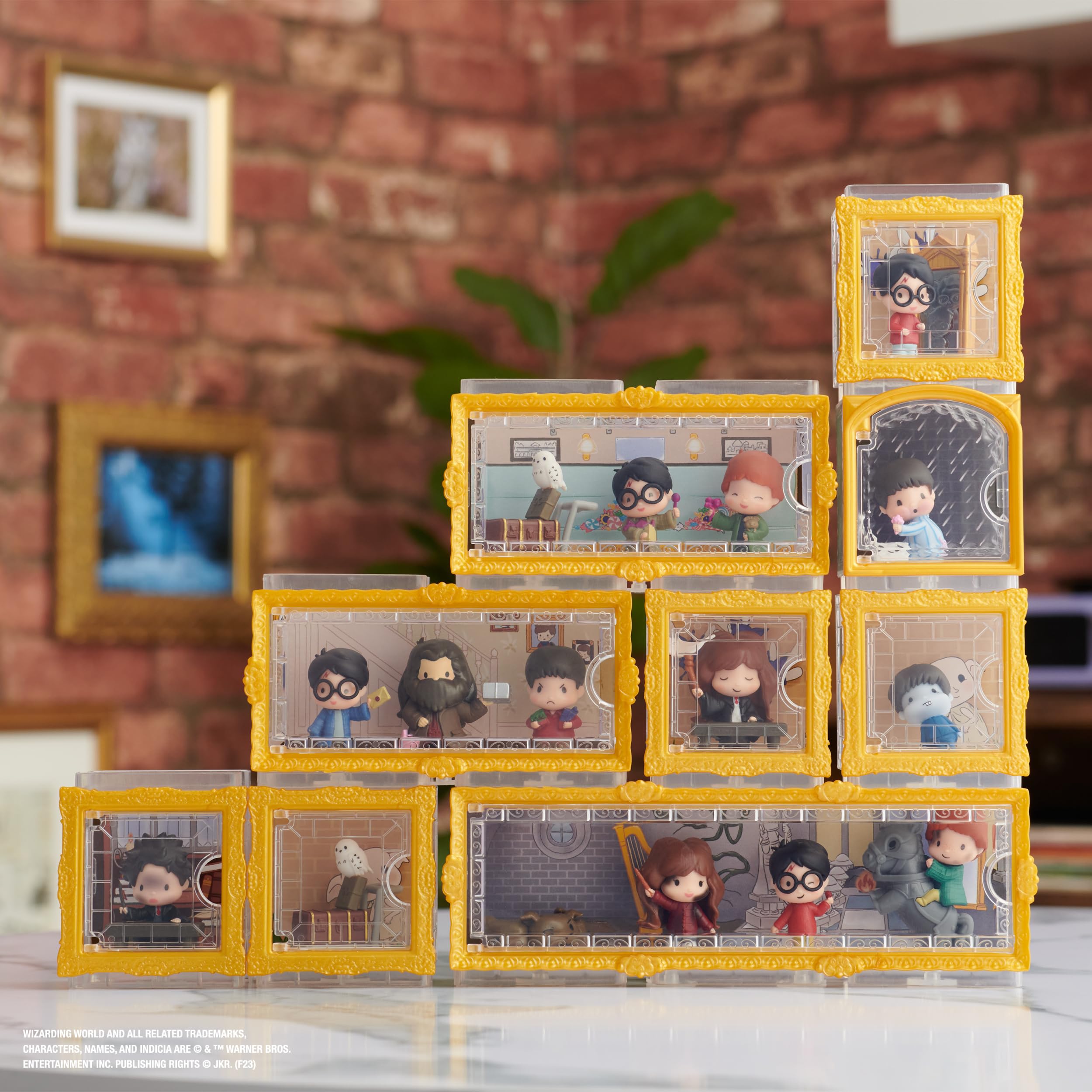 Wizarding World portrait frame highlights micro moments in a themed setting.