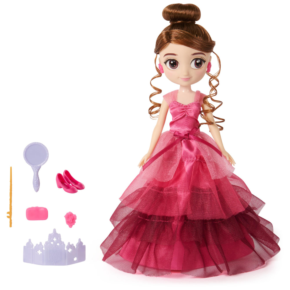 Wizarding World Hermione Granger doll with updo and detailed facial features for expressive storytelling.