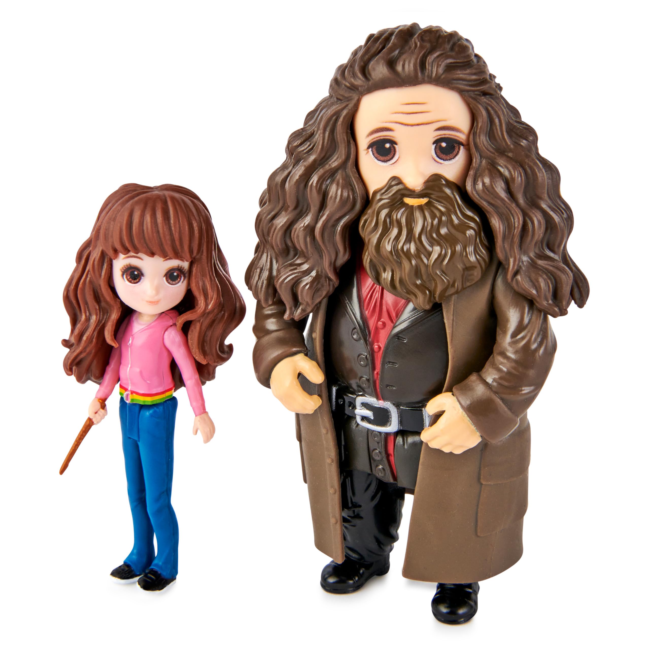 Wizarding World Hogwarts Castle playset backdrop for storytelling with Hermione and Hagrid.
