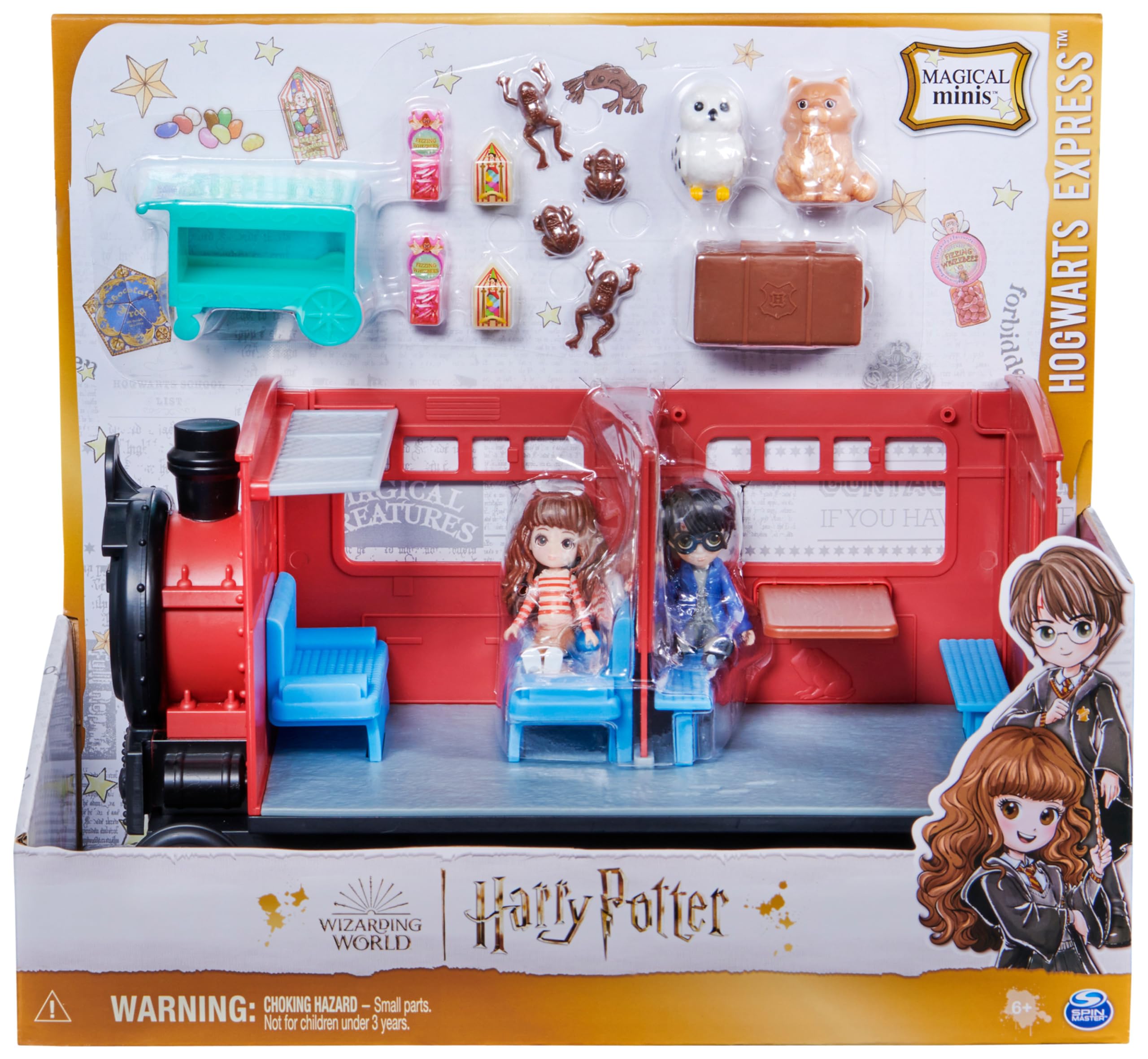 Wizarding World dolls inside the cabin for imaginative play