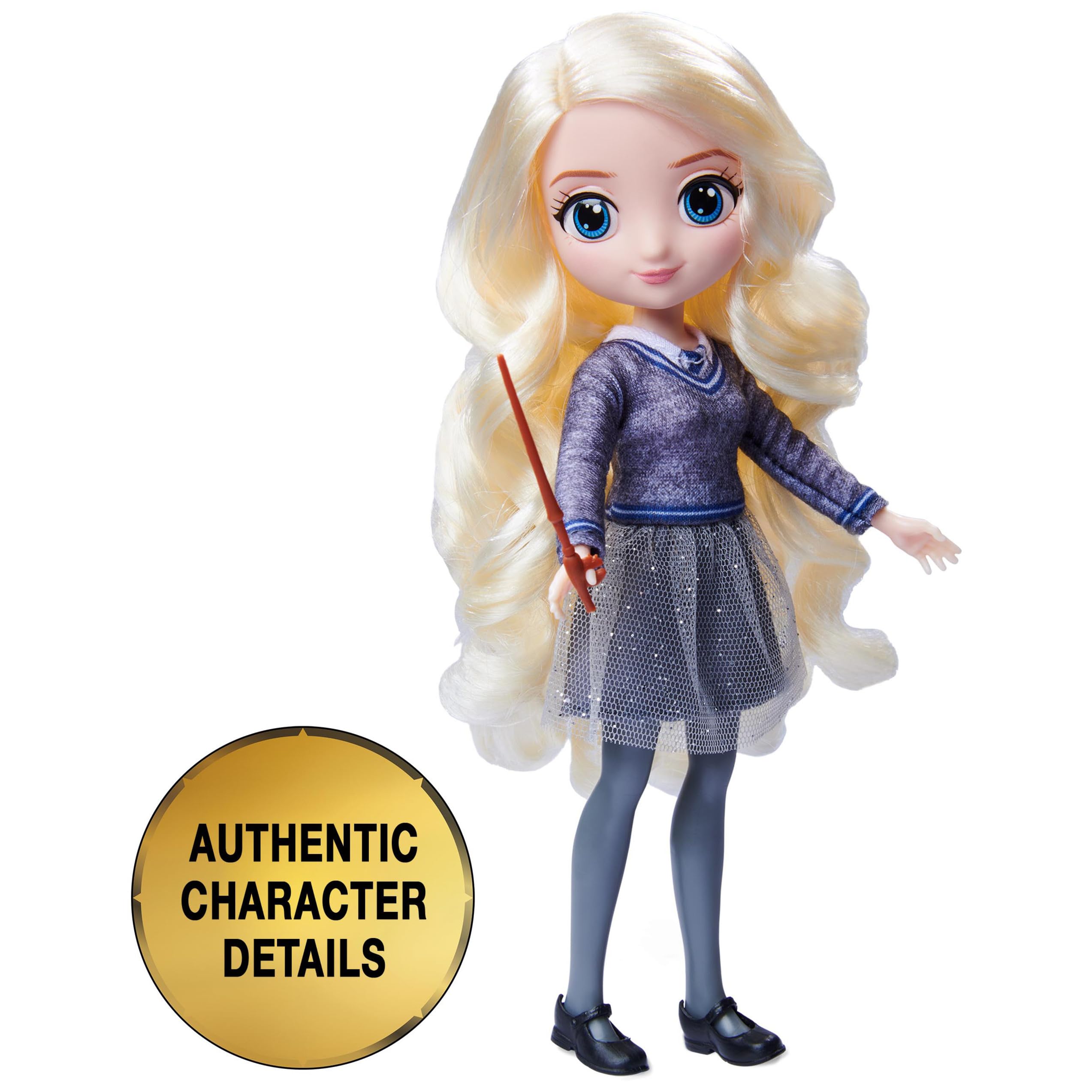 Ravenclaw sweater detail highlights authentic school wardrobe