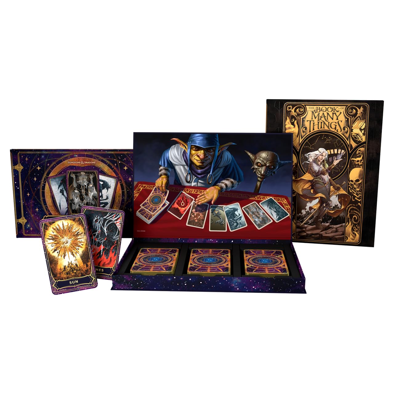 Wizards of the Coast Deck of Many Things ALT HC cards spread highlights dramatic table moments.