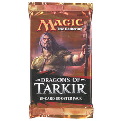 Wizards of the Coast Dragons of Tarkir booster pack front view for MTG players.