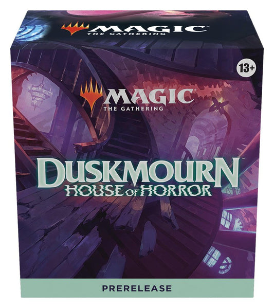 Wizards of the Coast Duskmourn boosters spread highlights curated cards and foil potential.