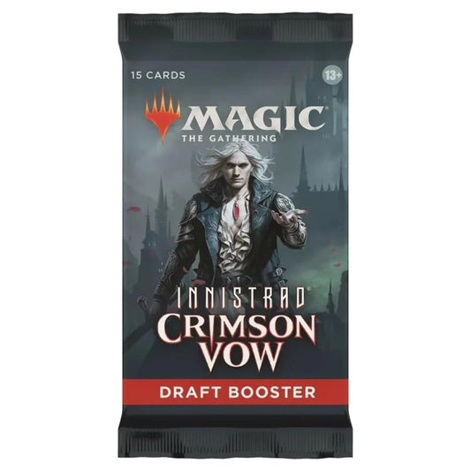 Wizards of the Coast Innistrad Crimson Vow draft booster packet for limited play and collection.