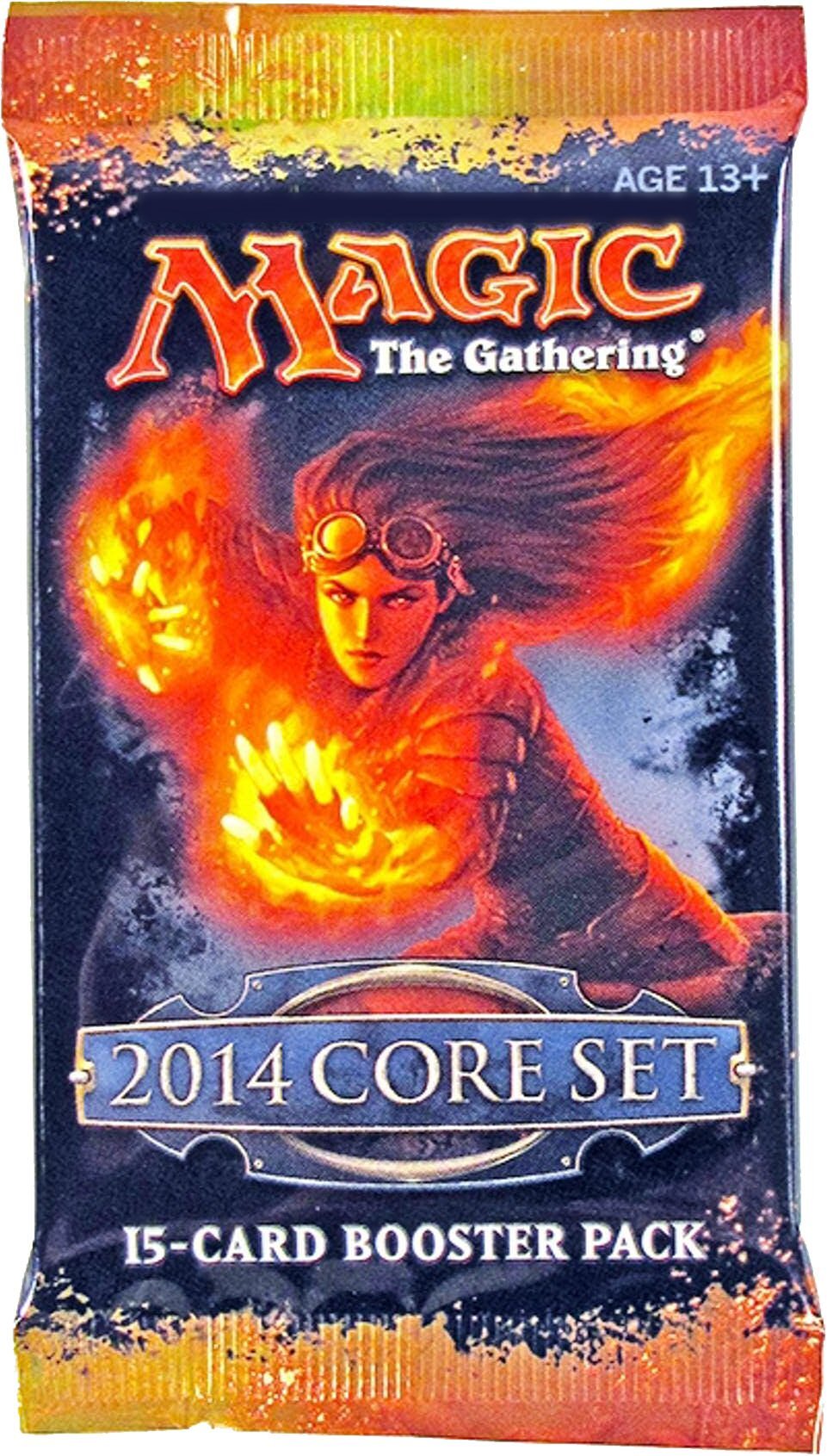 Wizards of the Coast MTG M14 sealed booster pack front view for drafting and collection