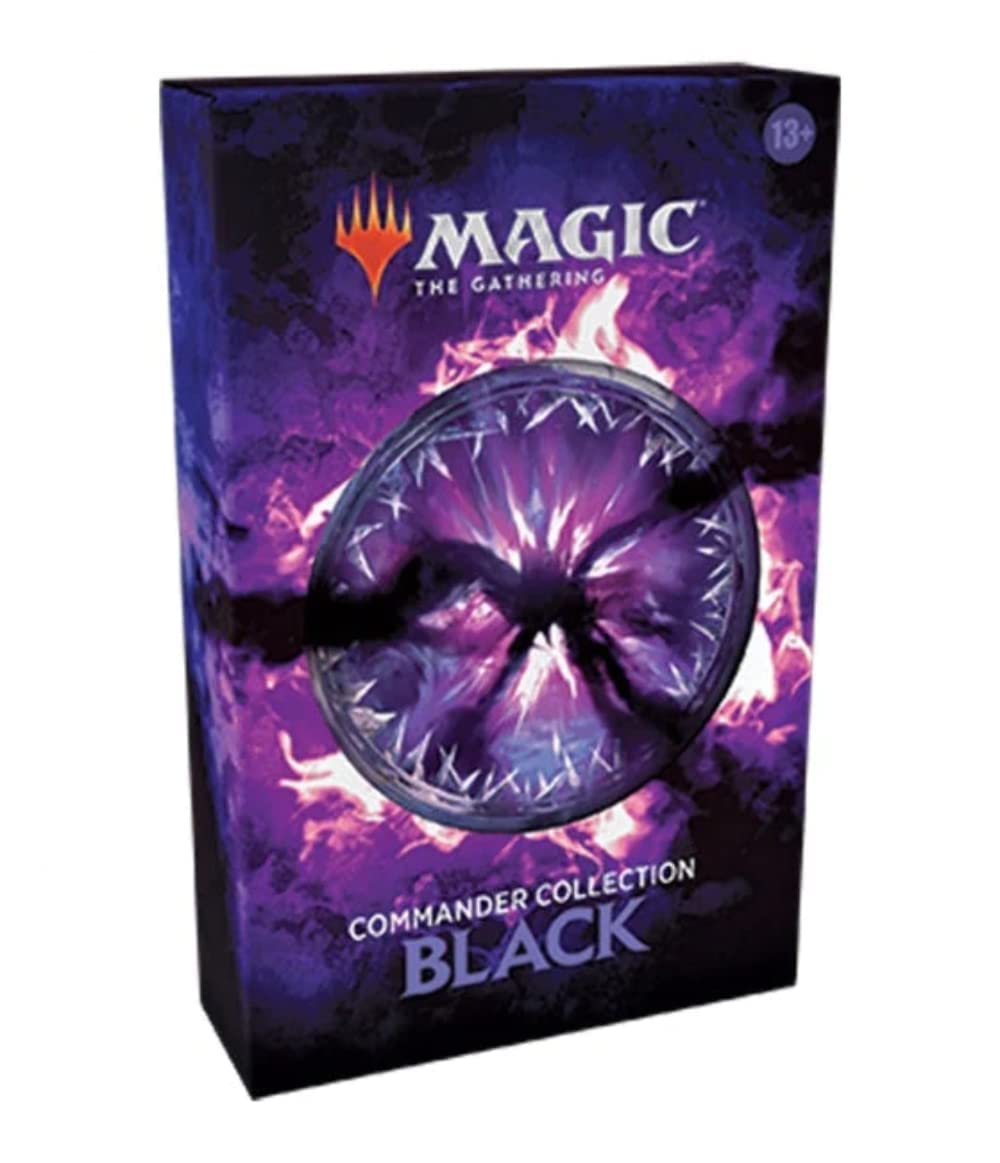 Wizards of the Coast MTG Commander Black cards spread highlights eight reprints for black deck upgrades