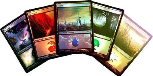Wizards of the Coast MTG foil lands assortment—ideal for deck styling.