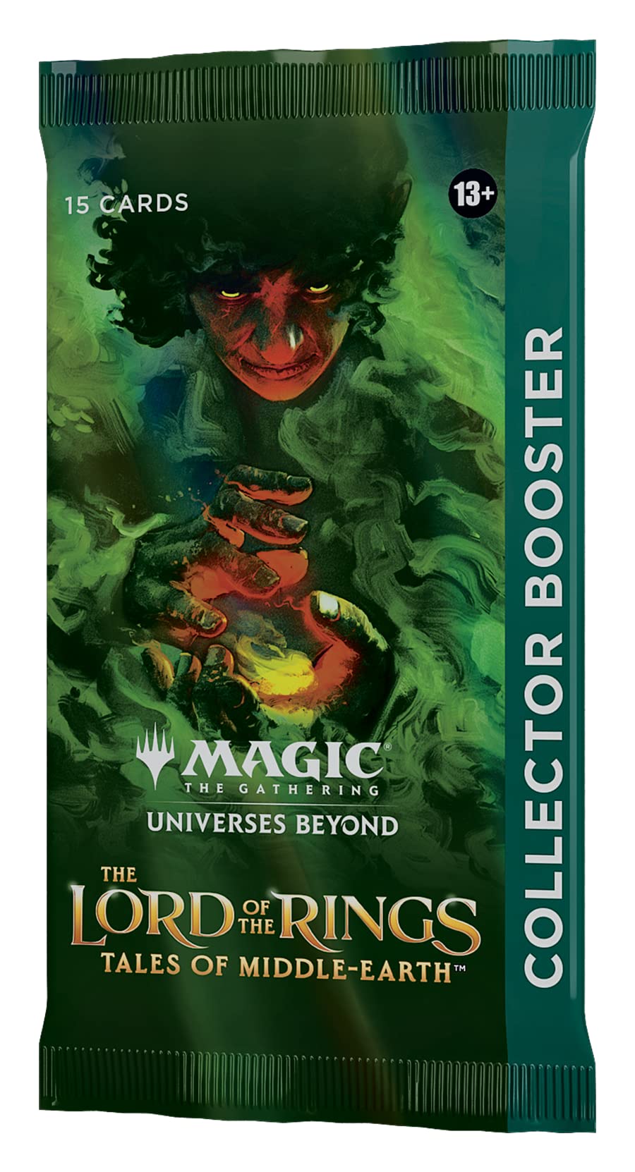 Wizards of the Coast Tales from Middle-Earth booster pack back highlighting cards for collection.