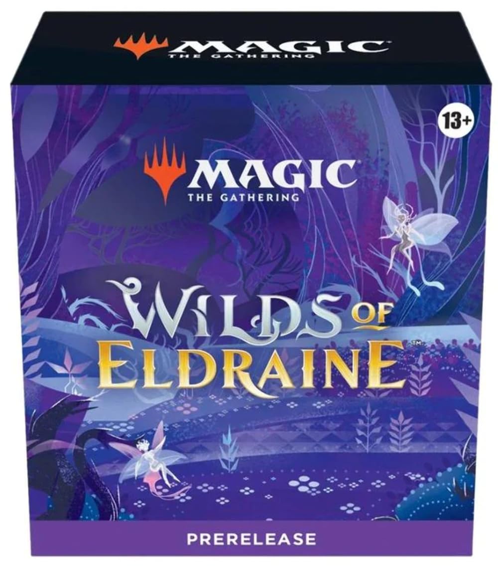 Wizards of the Coast Wilds of Eldraine pre-release kit cover for immersive event excitement.