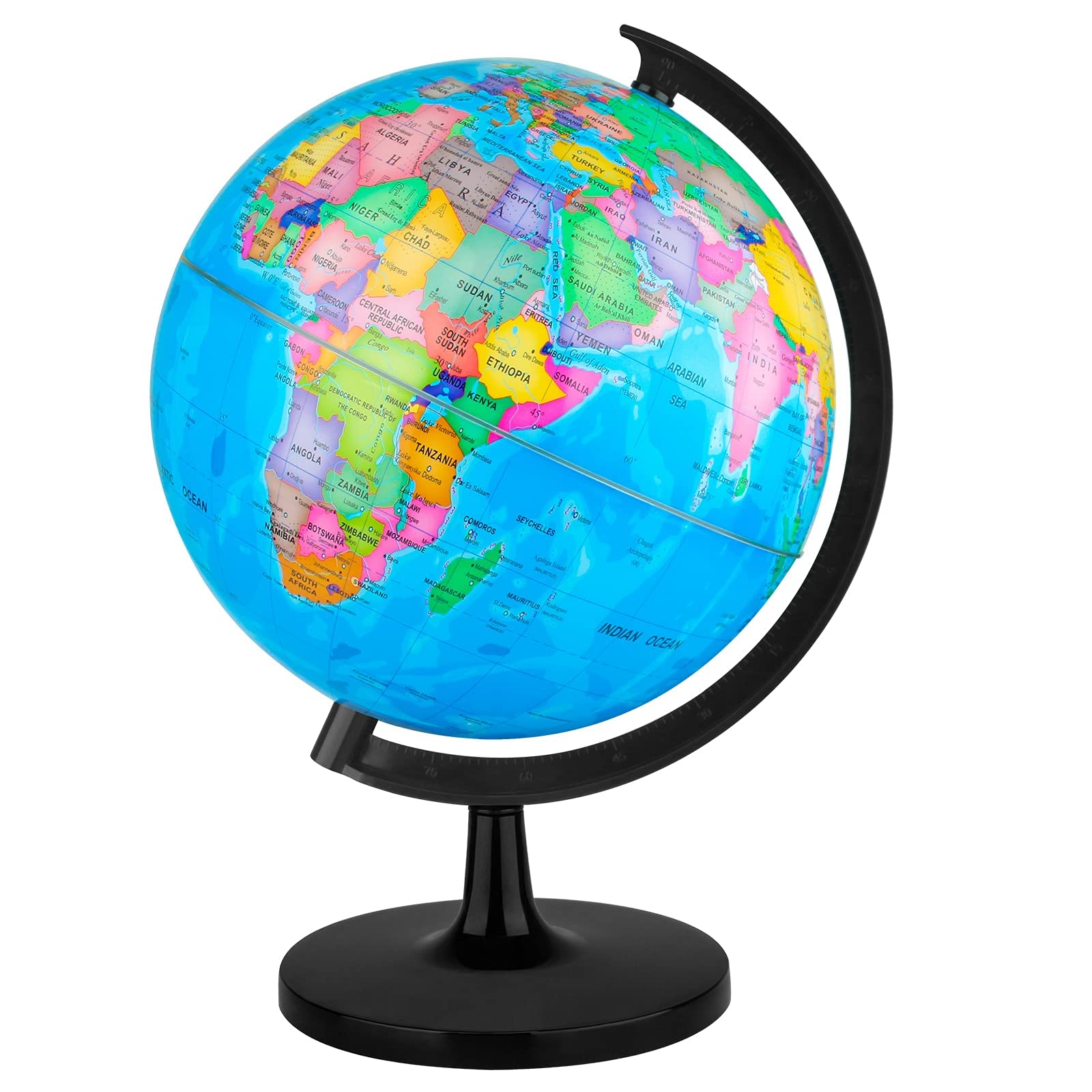 Wizdar 10-inch globe during assembly, showcasing DIY learning and hands-on geography skills.