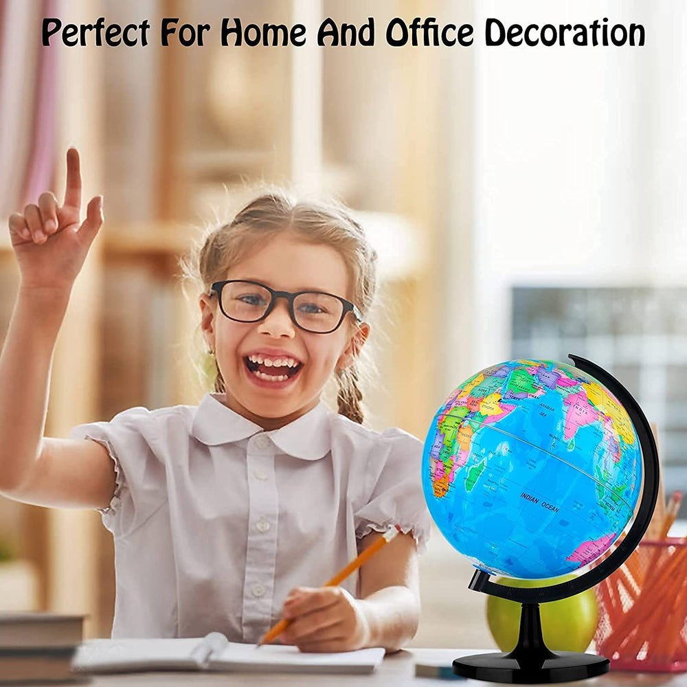 Wizdar desk decor globe adds colorful educational flair to home or office.