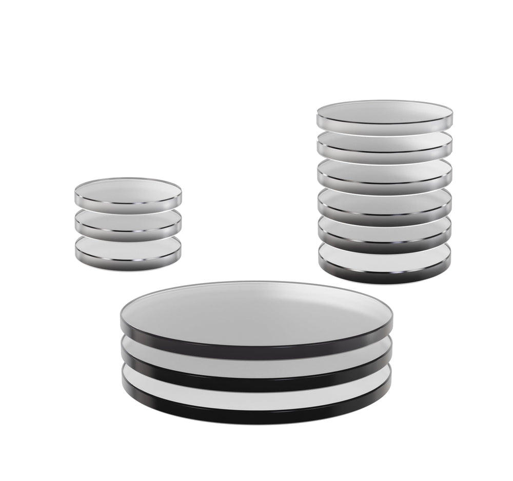 WizKids Deep Cuts Clear Bases for 20mm, 25mm, and 50mm minis, offering stable, versatile basing.