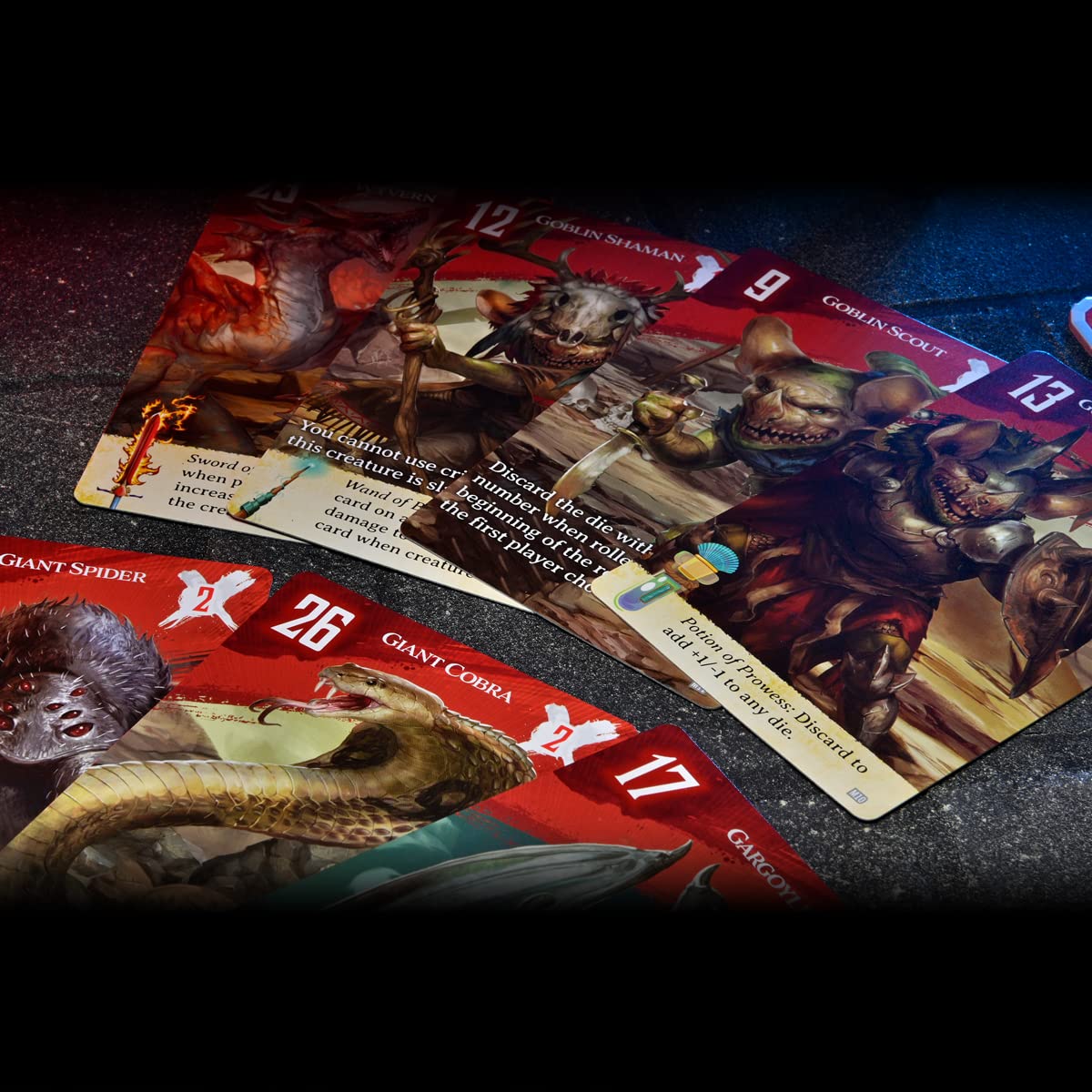 WizKids Dice Conquest setup image showing a ready-to-play table