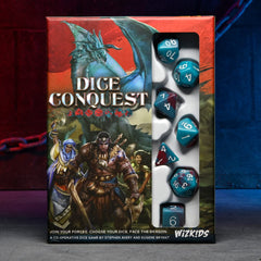 WizKids Dice Conquest hero cards featuring classic adventurers