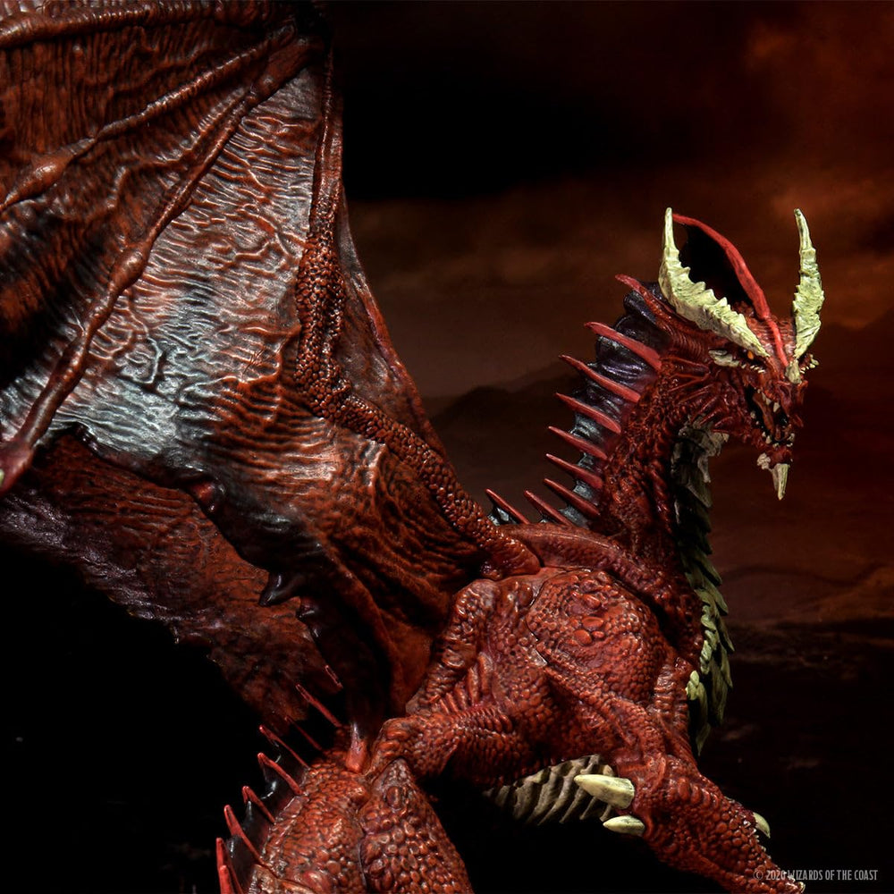 WizKids D&D Icons of The Realms Adult Red Dragon figure ideal for battle setups and display.