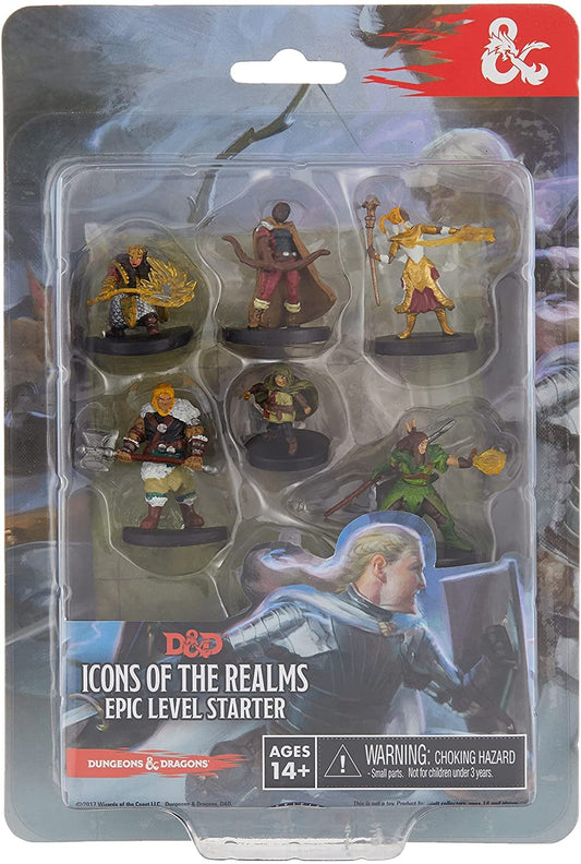 WizKids D&D Icons of the Realms Epic Level Starter front view with detailed pre-painted miniatures for tabletop battles
