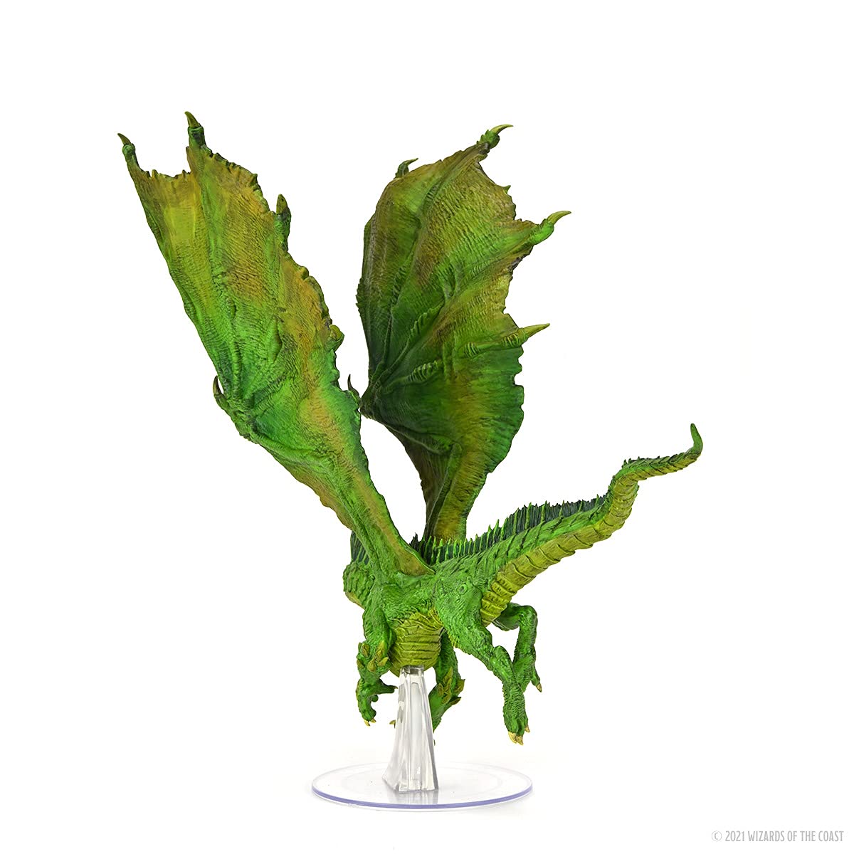 WizKids Green Dragon scale detail — premium paints enhance vivid tabletop visuals.