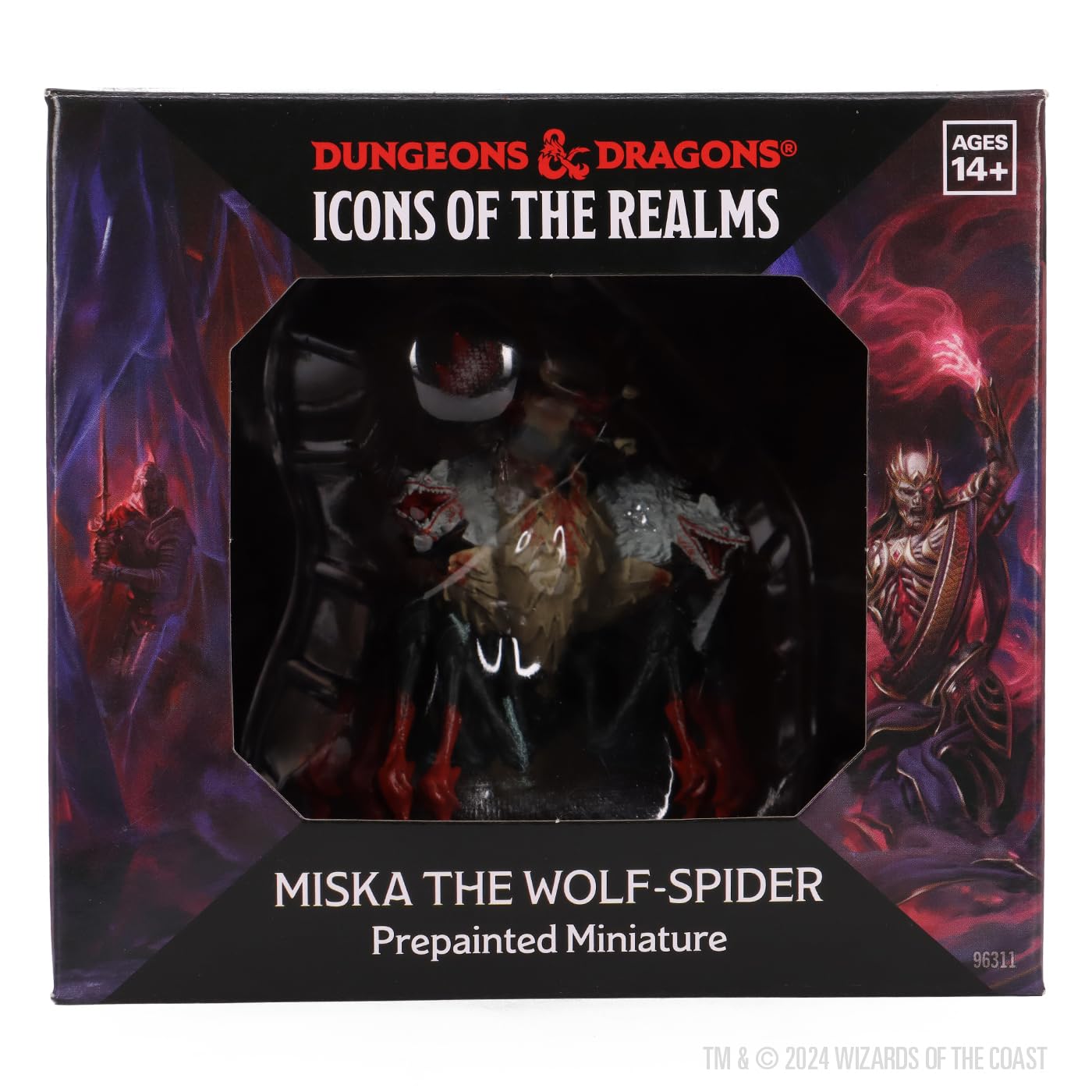 WizKids Miska the Wolf-Spider posed for dramatic tabletop moment