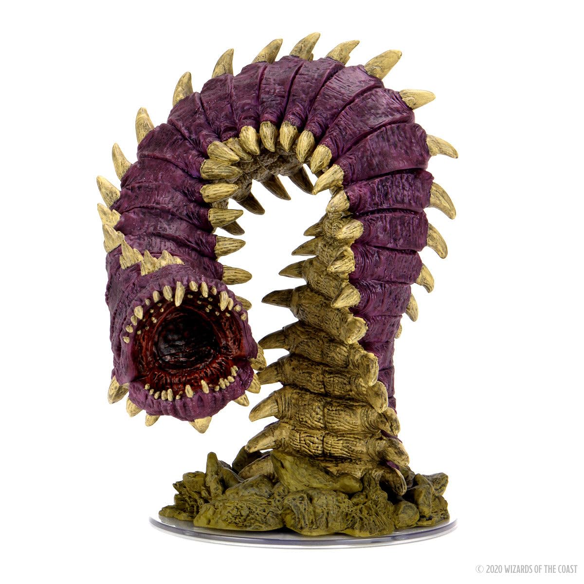 WizKids Purple Worm figure, 6.5 inches tall for dramatic displays.
