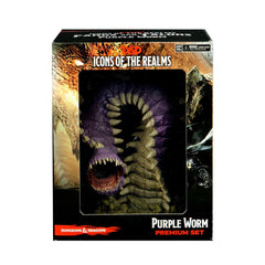 WizKids Purple Worm miniature, fully painted for immersive tabletop battles.