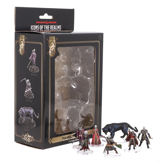 WizKids D&D Legend of Drizzt family-foes box front miniatures ready for tabletop battles