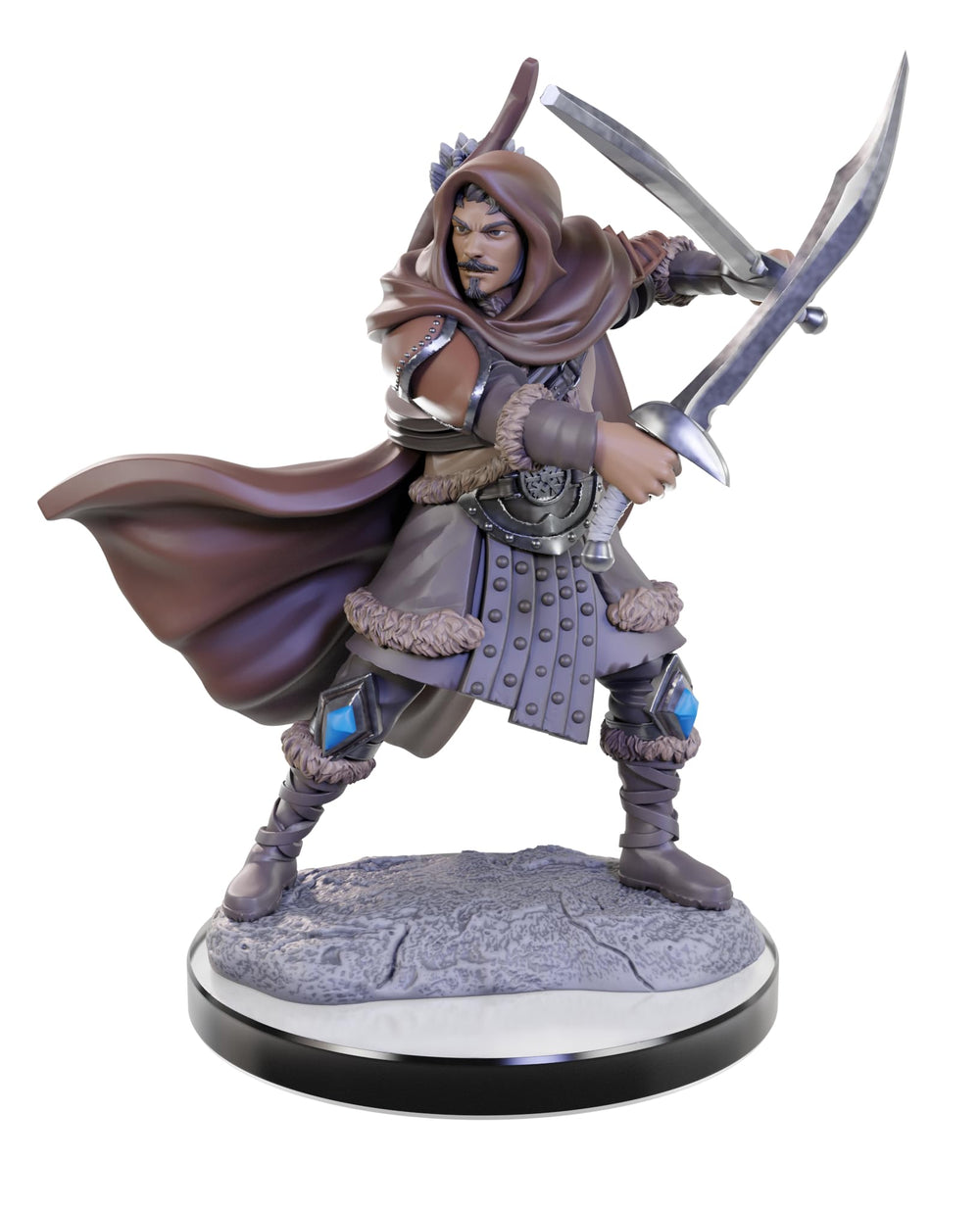 WizKids Nolzur's Human Ranger miniature showing detailed armor texture.
