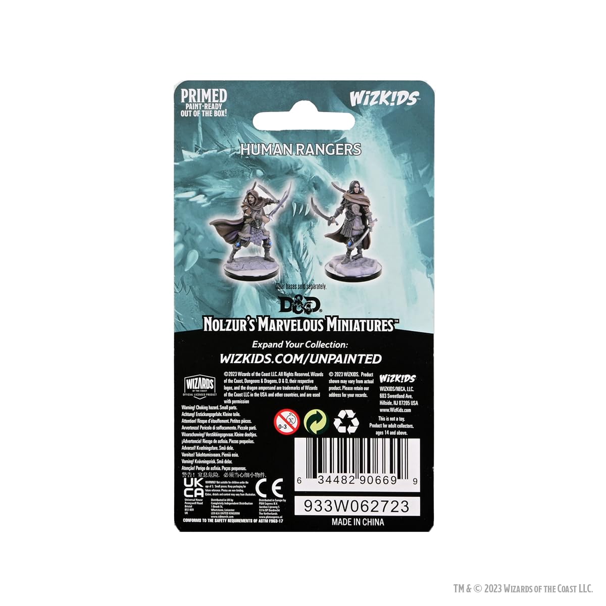 WizKids Nolzur's Human Ranger primer-ready figure for quick hobby sessions.