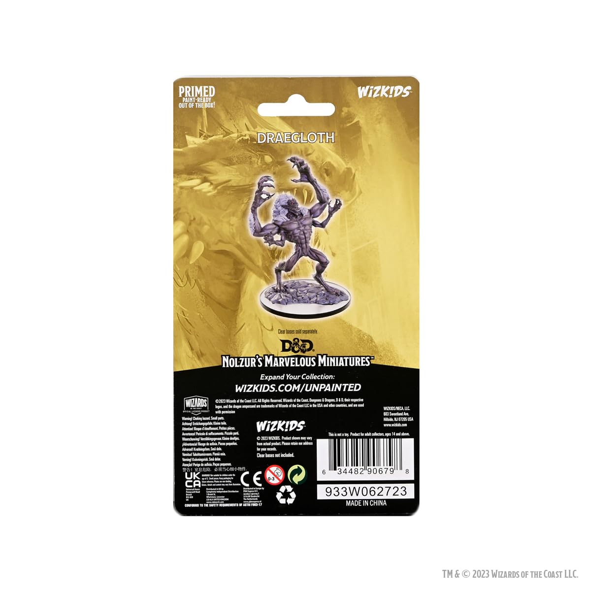 WizKids Draegloth miniature primed and ready to paint for tabletop play