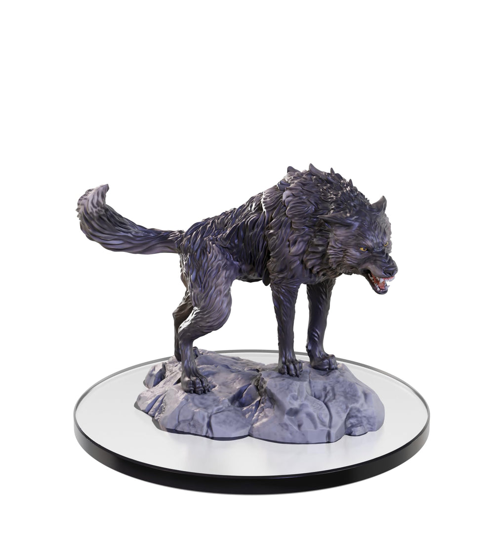 WizKids Nolzur's Loup Garou miniature on-base provides stable tabletop setup.