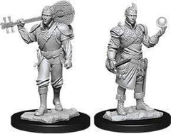 WizKids D&D Nolzur's Male Half-Elf Bard figure, front view, ideal for tabletop campaigns.