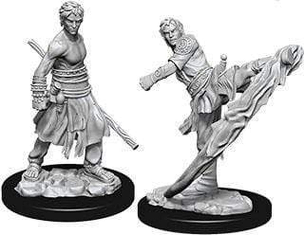 WizKids D&D Nolzur's Male Half-Elf Bard figure, side view, great for display and play.