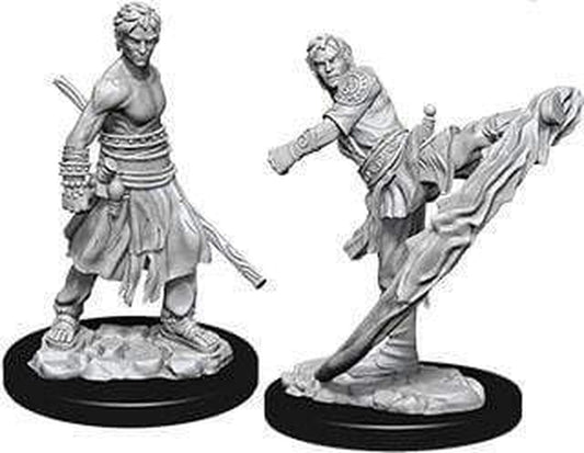 WizKids D&D Nolzur's Male Half-Elf Bard figure, side view, great for display and play.