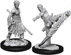 WizKids D&D Nolzur's Male Half-Elf Bard figure, side view, great for display and play.