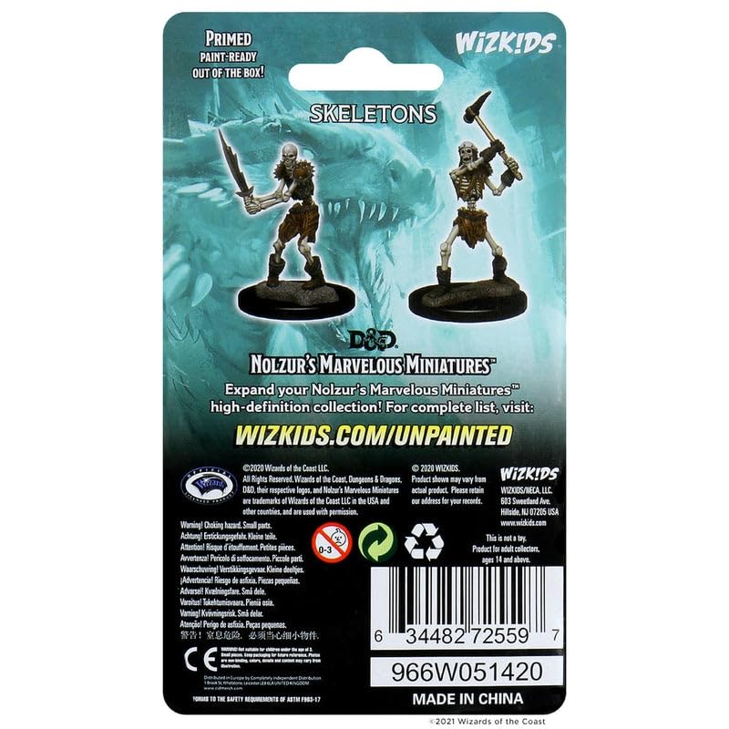 Packaging display shows Wave 1 skeletons clearly