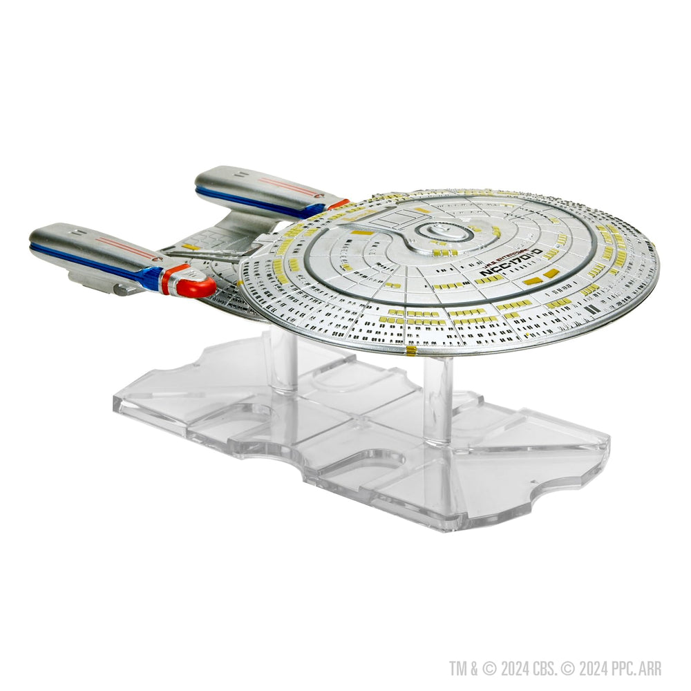 Highly detailed paintwork on the Enterprise-D for an authentic look.
