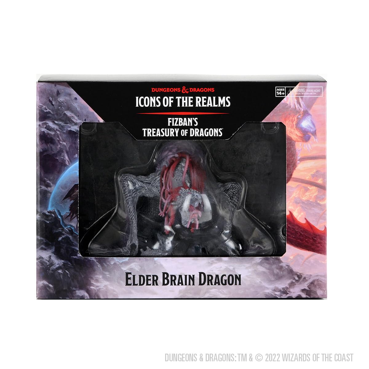 WizKids Fizban's Elder Brain Dragon side view miniature for tabletop campaigns.