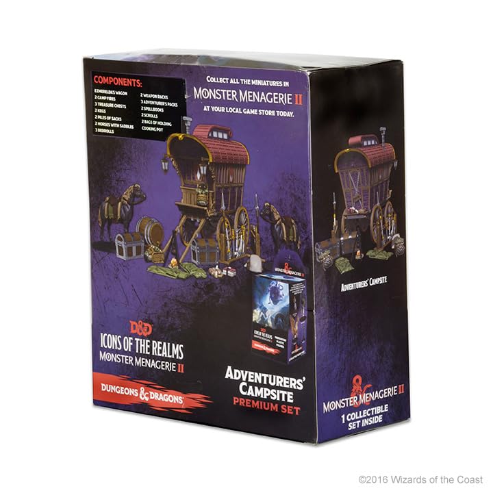 WizKids Monster Menagerie 2 horses with saddles support travel scene visuals