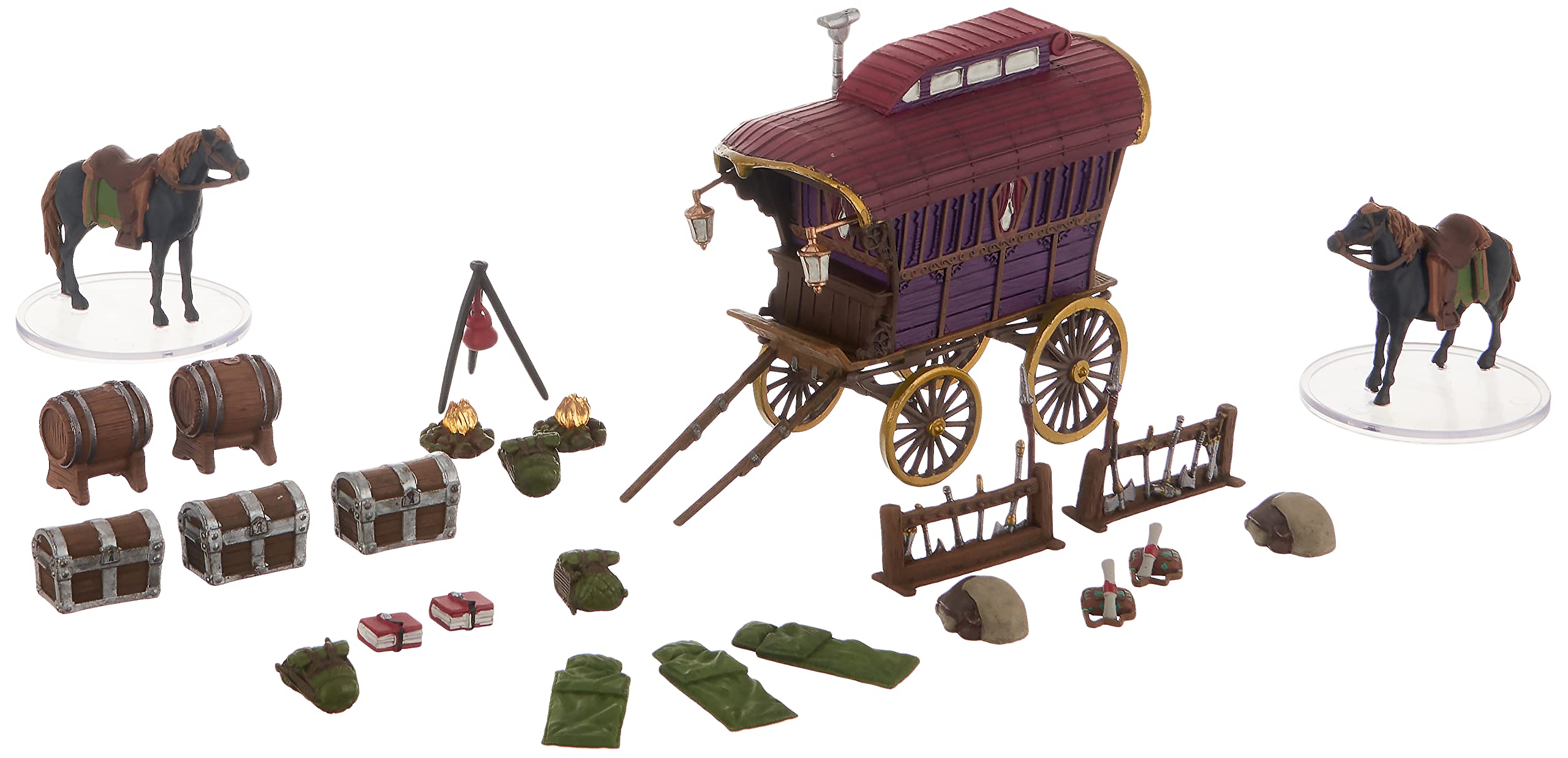 WizKids Monster Menagerie 2 piles of sacks suggest busy camp provisioning