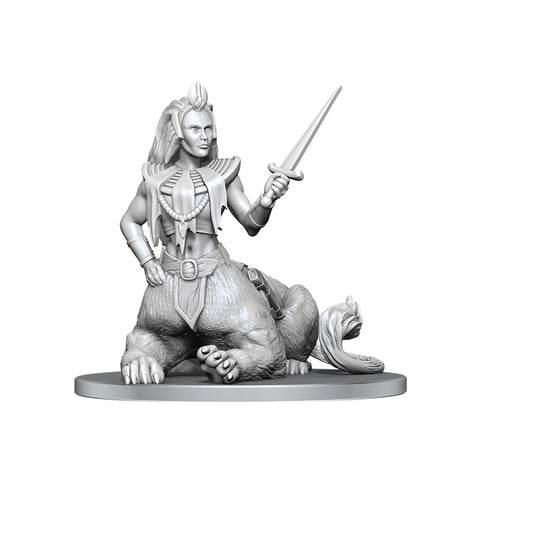 WizKids Lamia Nolzur’s miniature figure, Wave 26, ready for painting and display.