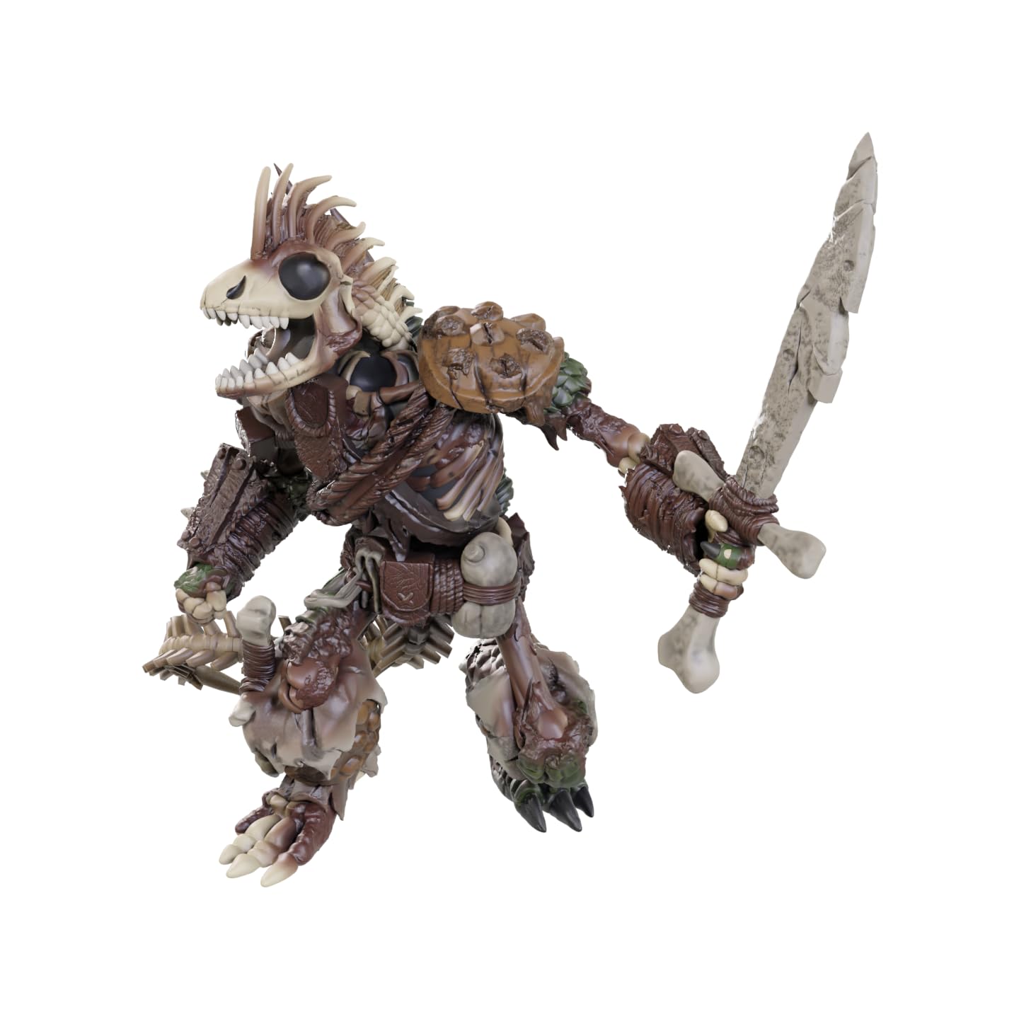 WizKids Lizardfolk Skeleton miniature, unpainted figure ideal for hobby painting and campaigns.