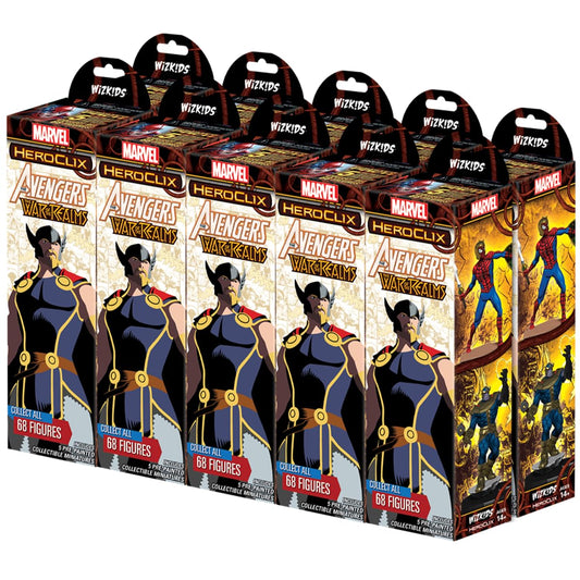WizKids Marvel HeroClix Avengers War of the Realms booster brick with iconic heroes ready for battle
