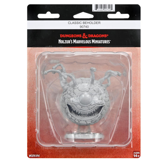 WizKids Nolzur's Classic Beholder front view, ready-to-paint detail for hobbyists.